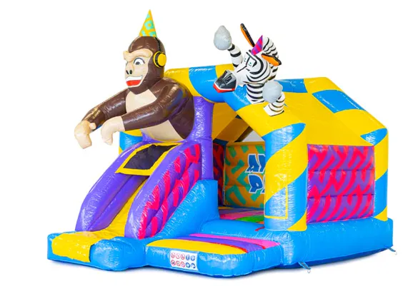 animal party springkussen vooraanzicht