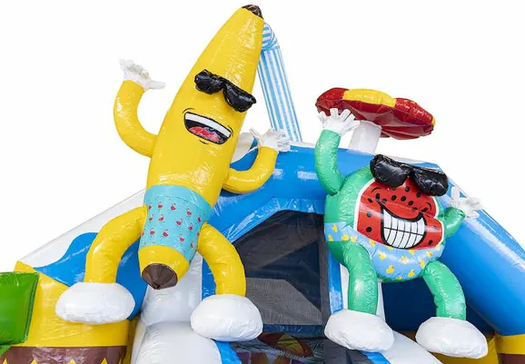 Detail van de Summer Party met banaan en watermeloen - Springplezier Zwolle