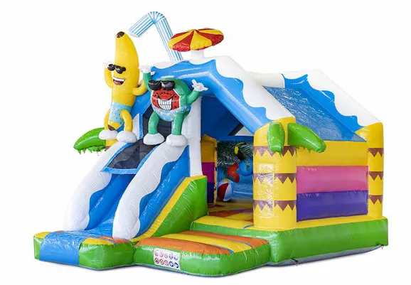 summer party springkussen met glijbaan hoofdfoto